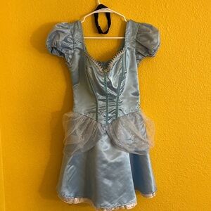 Charming Light Blue Mini Dress with Puff Sleeves